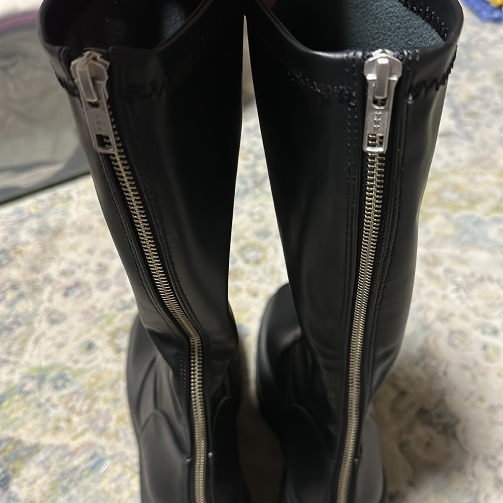 Demonia Black Vegan Leather Boots - Size 8 - Picture 6 of 9